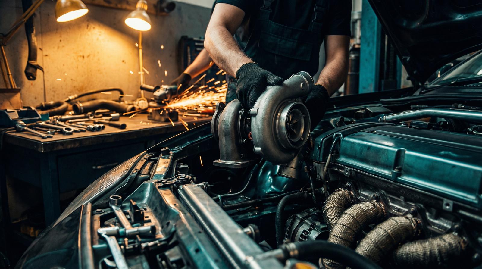 母狗园修车视频教程-涡轮增压器安装